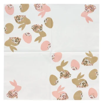 Discount Duni Servet 33x33cm Blooming Bunnies 20st