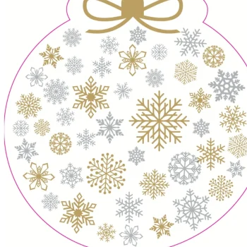 Fashion Duni Silhouettes Servet 33 Cm Snowflake Bauble