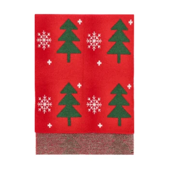 Clearance Sjaal Kerstbomen Rood