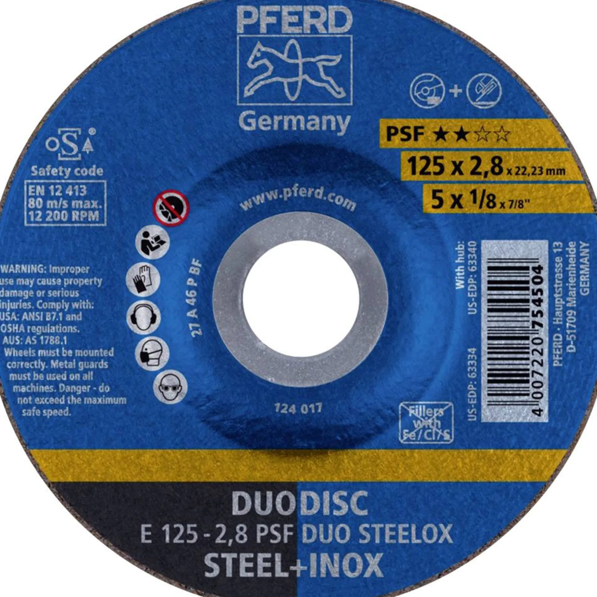 slijpschijf-e125-28-psf-staalr-YtTCVlPp-0.webp Online Pferd Slijpschijf E125-2,8 PSF Staal+RVS