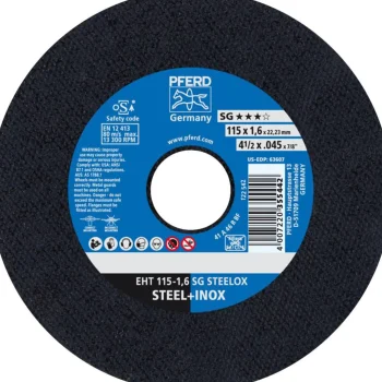 New Pferd Slijpschijf EHT115-1,6 SG Staal+RVS