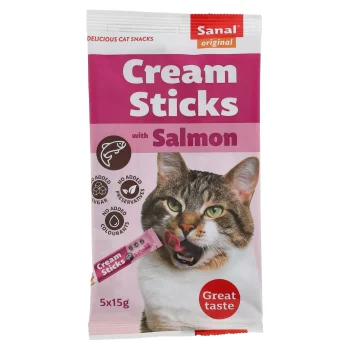 Discount Sanal Snack Kat Cream Sticks Zalm 5St
