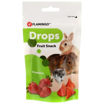 Discount Flamingo Snack Knaagdier Drop Aardbei 75g