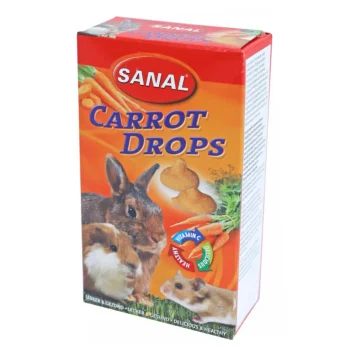 Hot Sanal Snack Knaagdier Drop Wortel 45g