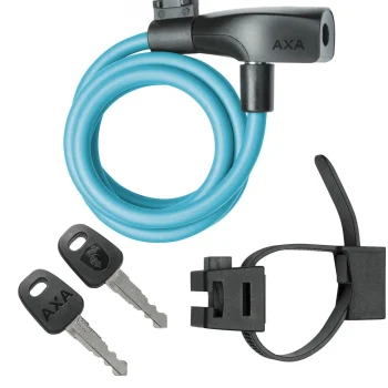 New AXA Spiraalkabelslot Resolute 8-120 Ice Blue