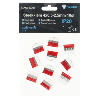 Clearance Diamant Steekklem 4x0.5-2.5mm 10st