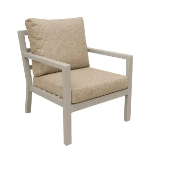 New Bois Le Duc Stoel Brozzi Milky Grey Met Kussens