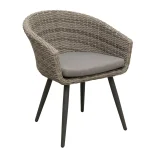 Outlet Bois Le Duc Stoel Pastura White Grey Met Kussen