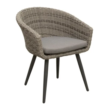 Outlet Bois Le Duc Stoel Pastura White Grey Met Kussen