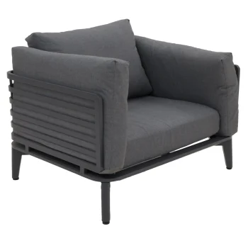 Fashion Bois Le Duc Stoel Pereto Antraciet Met Kussens