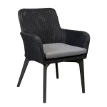 Sale Bois Le Duc Stoel Preta Zwart Met Kussen