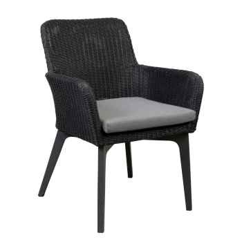 Sale Bois Le Duc Stoel Preta Zwart Met Kussen