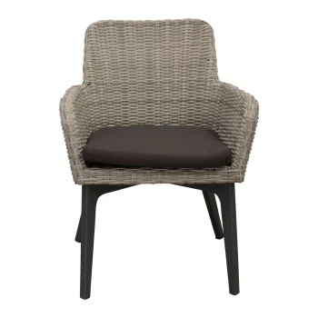 Outlet Bois Le Duc Stoel Retosi White Grey Met Kussen