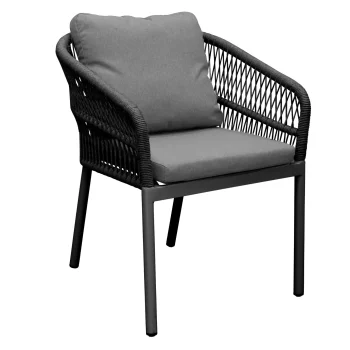 Discount Bois Le Duc Stoel Stapel Barzio Antraciet Met Kussen