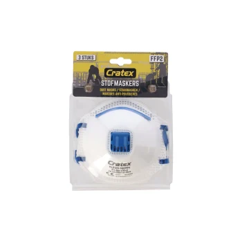 Hot Cratex Stofmasker Met Ventiel FFP2 3 Pak