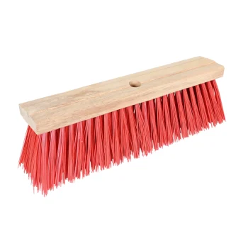 New Nevac Straatbezem Hout Rood 400