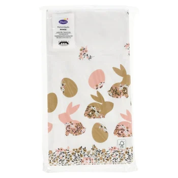 Outlet Duni Tafelkleed 138x220cm Blooming Bunnies