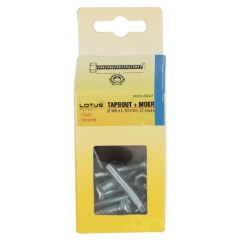 Fashion Lotus Tapbout Met Moer M6 X 30 Mm 12st.