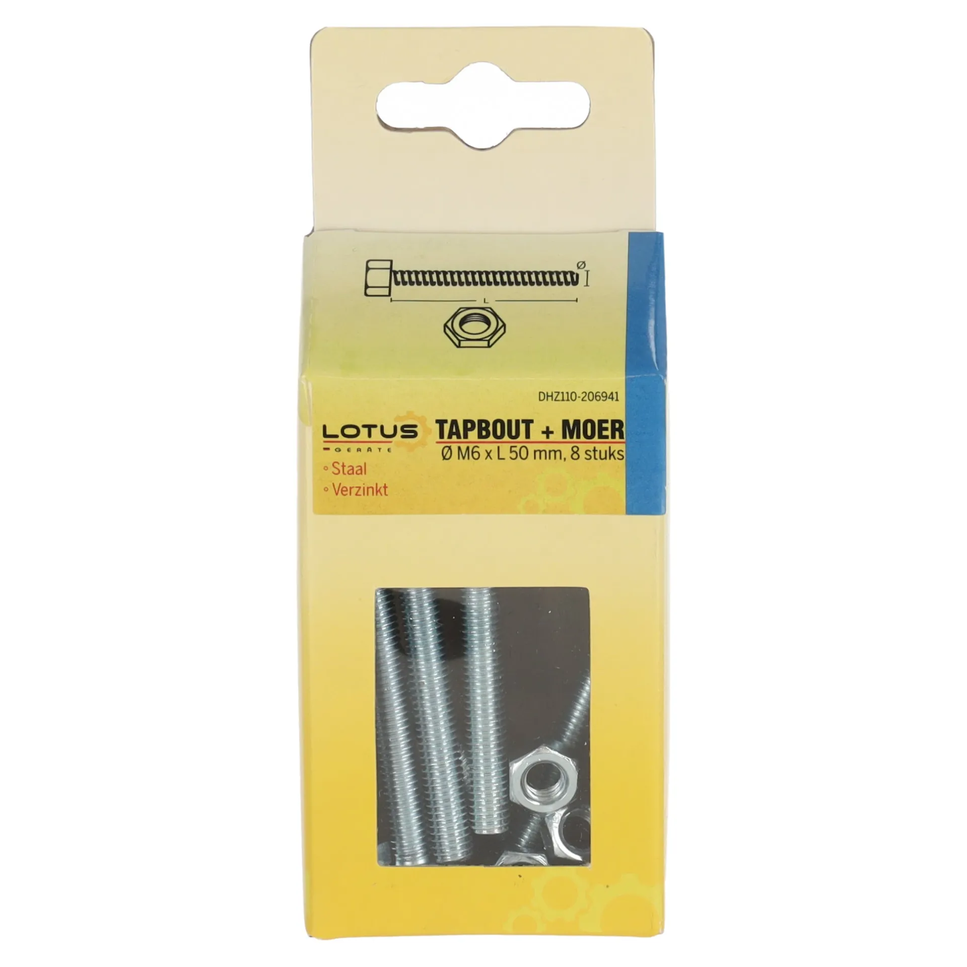 tapbout-met-moer-m6-x-50-mm-8s-mHmLwOJy-0.webp Clearance Lotus Tapbout Met Moer M6 X 50 Mm 8st.