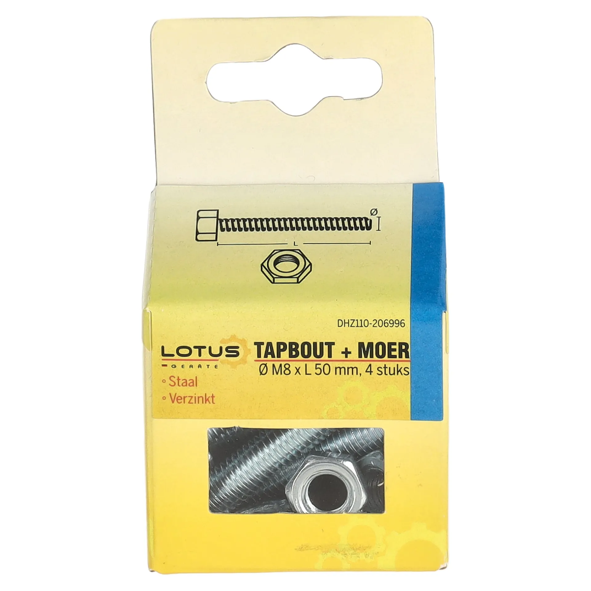 tapbout-met-moer-m8-x-50-mm-4s-KLdJFAQT-0.webp New Lotus Tapbout Met Moer M8 X 50 Mm 4st.