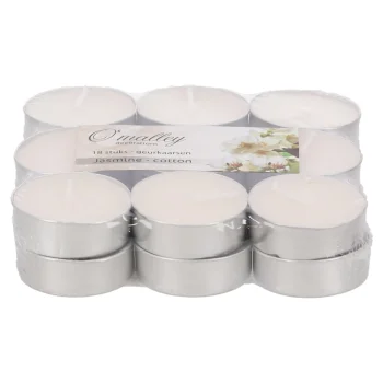 Hot O'malley Theelicht Geur Jasmijn Katoen 18 Stuks