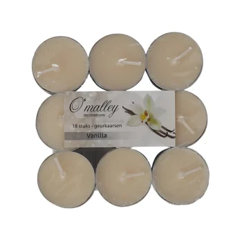 New O'malley Theelicht Geur Vanille 18 Stuks