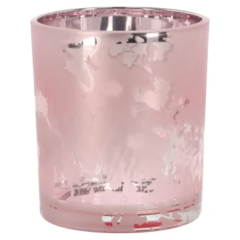 Online Van Cranenbroek Theelicht Glas Vlinder Roze 10cm