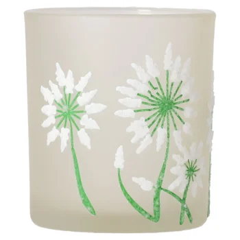 Discount O'malley Theelichthouder Glas Bloem Wit 8 Cm