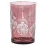 Hot Theelichthouder Glas Kerstbal 12 X 18 Cm