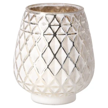 Online Theelichthouder Glas Wit 13 X 15 Cm