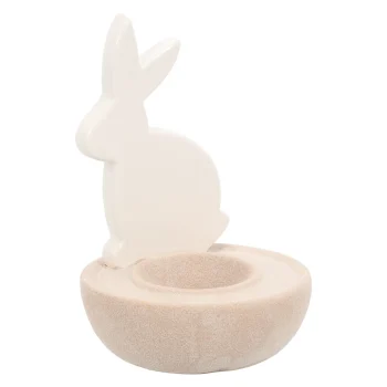 Discount Van Cranenbroek Theelichthouder Konijn Wit 12cm