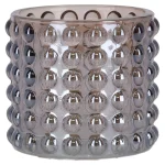 Online Natural Collections Theelichthouder Van Bruin Glas 7 X 7 X 6 Cm 3 Assorti