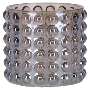 Online Natural Collections Theelichthouder Van Bruin Glas 7 X 7 X 6 Cm 3 Assorti