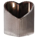 Hot Theelichthouder Van Glas, Hart Rustiek 8 Cm 4 Assorti