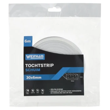 Best Westham Tochtstrip Zelfklevend Schuim 30 X 6 Mm