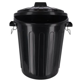 Online Curver Ton Met Deksel Zwart 70L