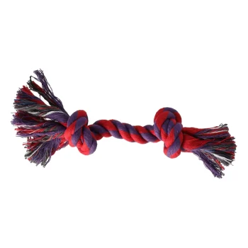 Hot Friendly Pet Touw Hond Kleur 2 Knopen Small