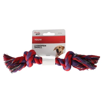 Hot Friendly Pet Touw Hond Kleur 2 Knopen Small