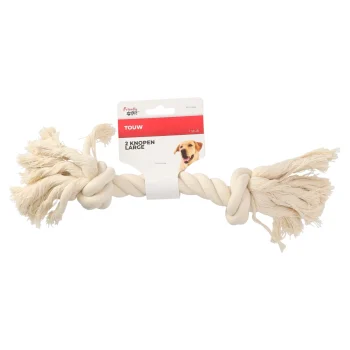 Online Friendly Pet Touw Hond Wit 2 Knopen Large