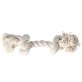 Discount Friendly Pet Touw Hond Wit 2 Knopen Mini