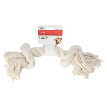 Clearance Friendly Pet Touw Hond Wit 2 Knopen X-large