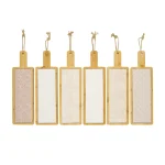 Outlet Natural Collections Tray Keram Wit Roze 42x12cm