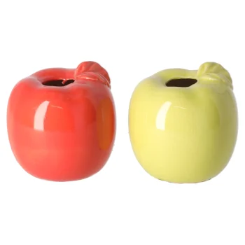 Best Natural Collections Vaas Appel Keram Rood 9 Cm