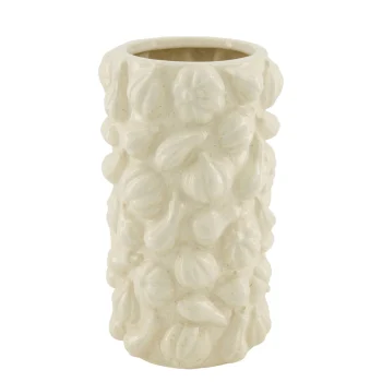 Outlet Natural Collections Vaas Pompoen Wit 16x28cm