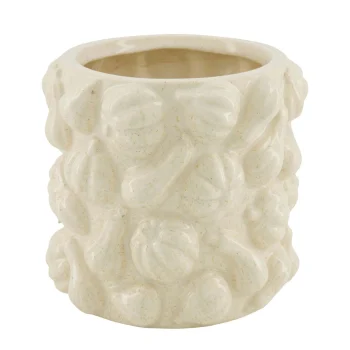 New Natural Collections Vaas Pompoen Wit 18x17cm