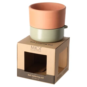 Discount Mica Decorations Venna Selfwatering Planter Groen 11 X 12 Cm