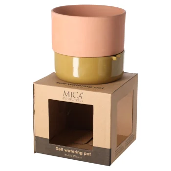 Sale Mica Decorations Venna Selfwatering Planter Oker 14 X 16 Cm