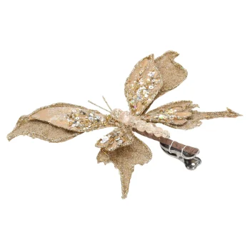 Hot Vlinder 17cm Winter Lux Goud