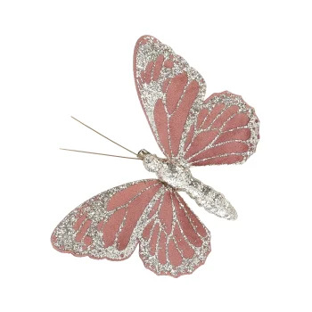 Fashion Vlinder Donkerroze 9x12cm