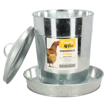 Hot Friendly Pet Voedersilo Metaal 4 Kg
